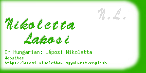 nikoletta laposi business card
