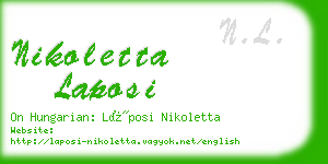 nikoletta laposi business card